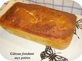 Gâteau fondant aux poires