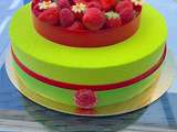 Entremets Pistache-Fraises