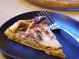 Tarte aux champignons, lardons et 2 moutardes