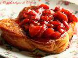 Brioche perdue aux fraises poêlées