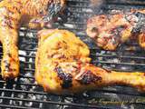 Cuisses de poulet à l'orange et au rhum, au barbecue