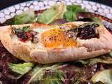 Egg boats tomates, champignons