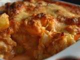 Gratin de chou-fleur et pommes de terre, sauce aurore