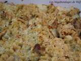 Gratin de coquillettes, poulet et chou-fleur