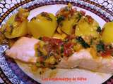 Saumon vapeur, sauce vierge à la mangue