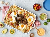 Chilaquiles de boeuf bbq