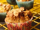 Muffins à l’ananas, chocolat et amandes