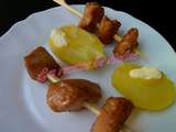 Brochettes de poulet laqué