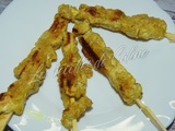 Brochettes de poulet marinées au curry et citron