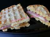 Gaufre salée surprise au jambon et fromage