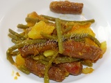 Haricots verts aux merguez