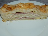 Lasagnes au chou-fleur et jambon