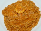 Orzo au curry et aux crevettes