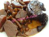 Plat de côte au vin rouge au four