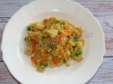 Riz de chou fleur aux petits pois