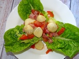 Salade de pommes de terre, tomates et jambonneau