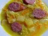 Soupe de légumes à la saucisse de Montbéliard à l’autocuiseur