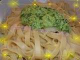 Tagliatelle et pesto au cresson