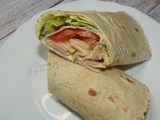 Wraps gourmands jambon fromage et sauce blanche