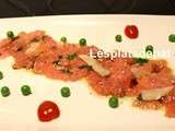 Carpaccio de veau au citron confit