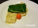 Maigre en vert, risotto aux blettes