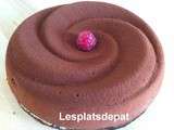 Paques : Mousse chocolat, framboise, nougatine