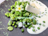 Petits pois à l’huile de menthe, crème de parmesan