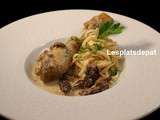 Poulet au vin jaune et morilles