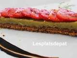 Tarte aux fraises sur compote de fenouil