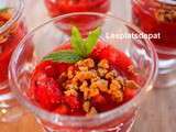 Verrine de soupe de fraises