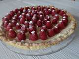 Tarte chocolat blanc et framboises