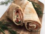 Wrap de saumon, aneth et fromage frais