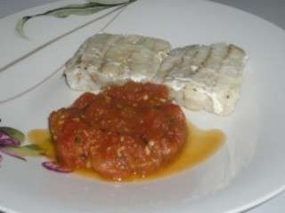 Filets de cabillaud sauce au citron et tomates