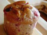 Muffin chocolat blanc framboises