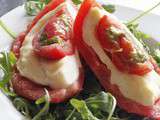 Matriochka de tomates-mozzarella