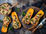 Stuffed Butternut Squash With Chickpeas Recipe