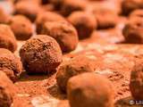 Truffes au chocolat, coeur noisette