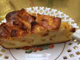 Gâteau aux farines de blés anciens, fromage blanc,pommes et fleur d'oranger à ig/cg bas