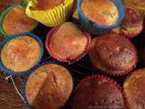 Muffins au mélange de farines sarrasin et froment de Blé ancien , parfumés à la compote de pomme maison au gingembre ,vanille et zestes de Combava