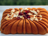 Bundt cake aux amandes et canneberges