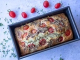 Cake aux tomates cerises, olives et Zaatar