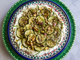 Courgettes à la plancha et féta fouettée