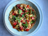 Mijoté de tomate, courgette et orzo