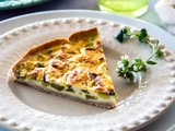 Quiche légère avec des cubes de courgettes