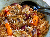 Salade de légumes rôtis et couscous