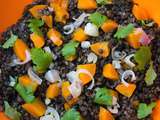 Salade de lentilles Beluga aux carottes