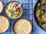 Tartelettes sablées aux poireaux