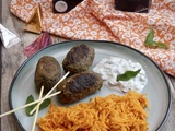 Brochettes de kefta au boeuf et sauce au yaourt