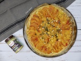 Tarte à la tomate, moutarde à l’ail des Ours et quelques graines pour le croquant ❤️🧡💛