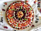 Tarte aux fruits mélangés sur sablé breton